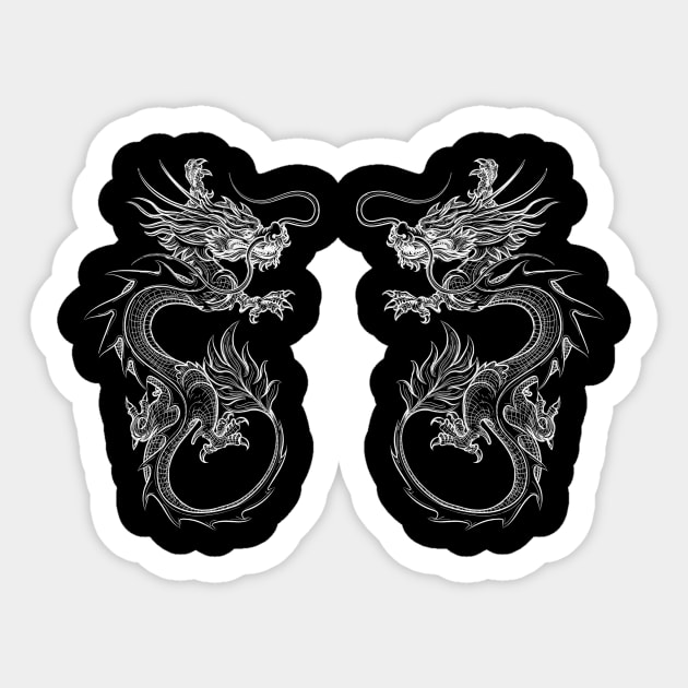 Chinese Dragons Sticker by kooarla